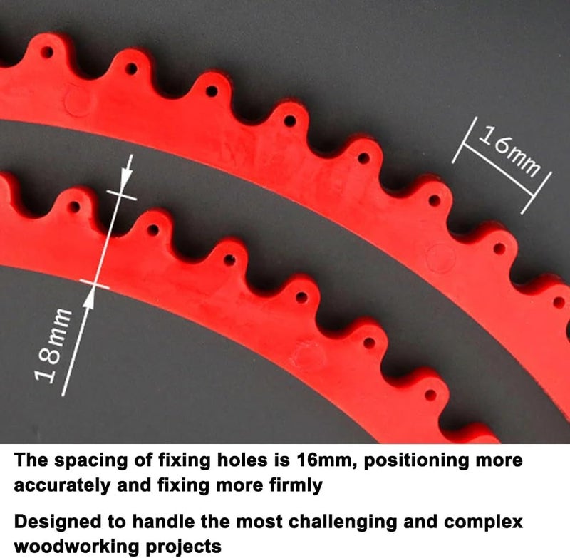 JCFANTS 78 inch Flexible Curve Template, Woodworking Profiling Strip, Professional Contour Flexible Curve Tool Ideal for Wood Curve Pattern Making Tools, Router Template (Red) - Image 2